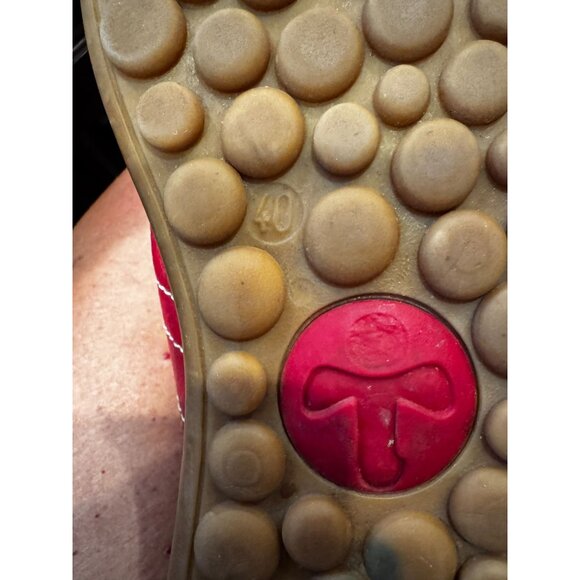 Beta Red Leather High-Top Sneakers Size 40 US Women's 9 Casual Comfort Shoes - Picture 4 of 9